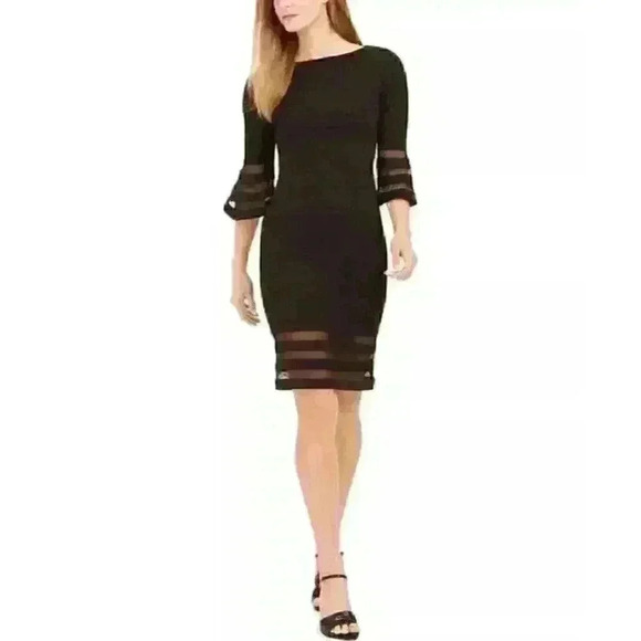 Calvin Klein Dresses & Skirts - NEW Calvin Klein Women's 14 Illusion-Trim Sheath Dress NWT $89.98